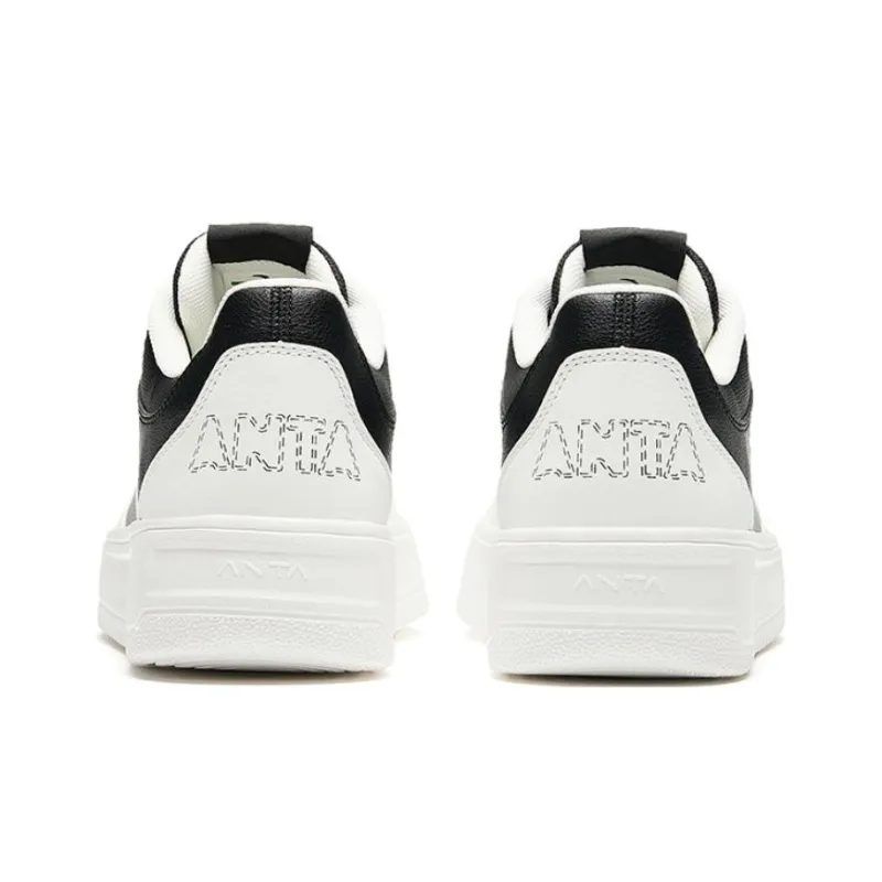 Anta Relaxed Low Top Skateboard Shoes Men's White Black-3