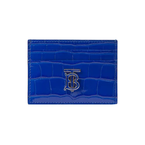 Burberry Crocodile Pattern Embossed Calfskin Card Holder Women's Knight Blue