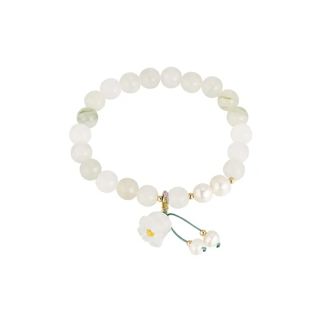 LILY&LOTTY Pearl Bracelets Women's Ghost Green-0