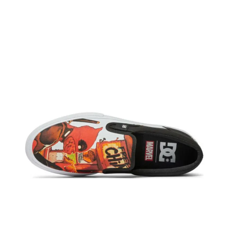 DC Shoes Dp Manual SLIP Anti-Slip Wear-Resistant Low-Top Skateboard Shoes Men's Black Orange-4