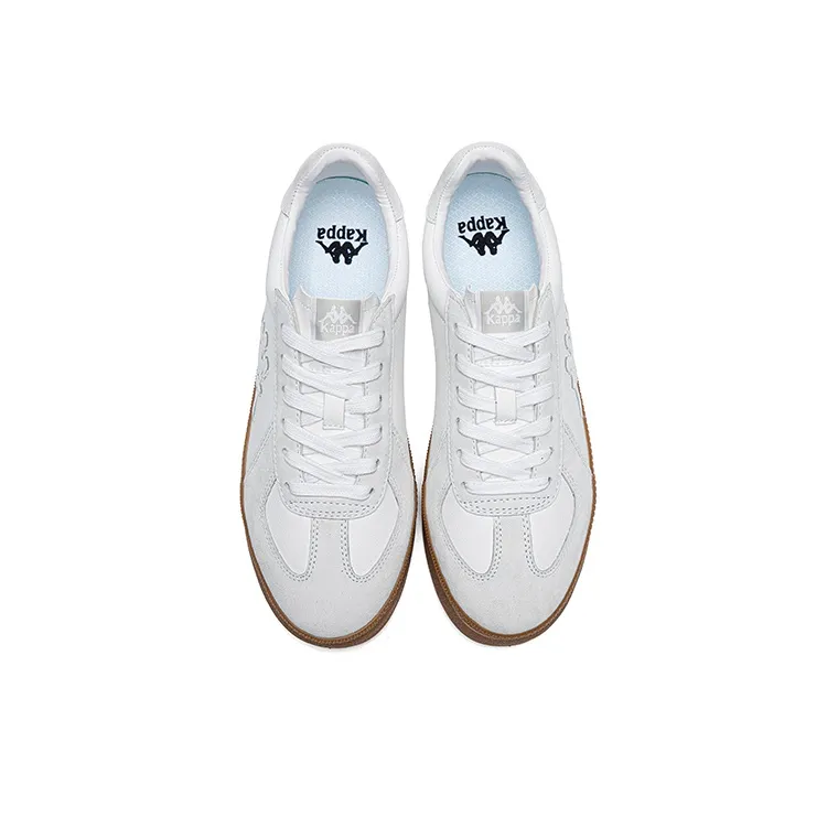 Kappa Back to Back Abrasion Resistant Slip Resistant Low Top Skateboard Shoes Unisex White Gray-3