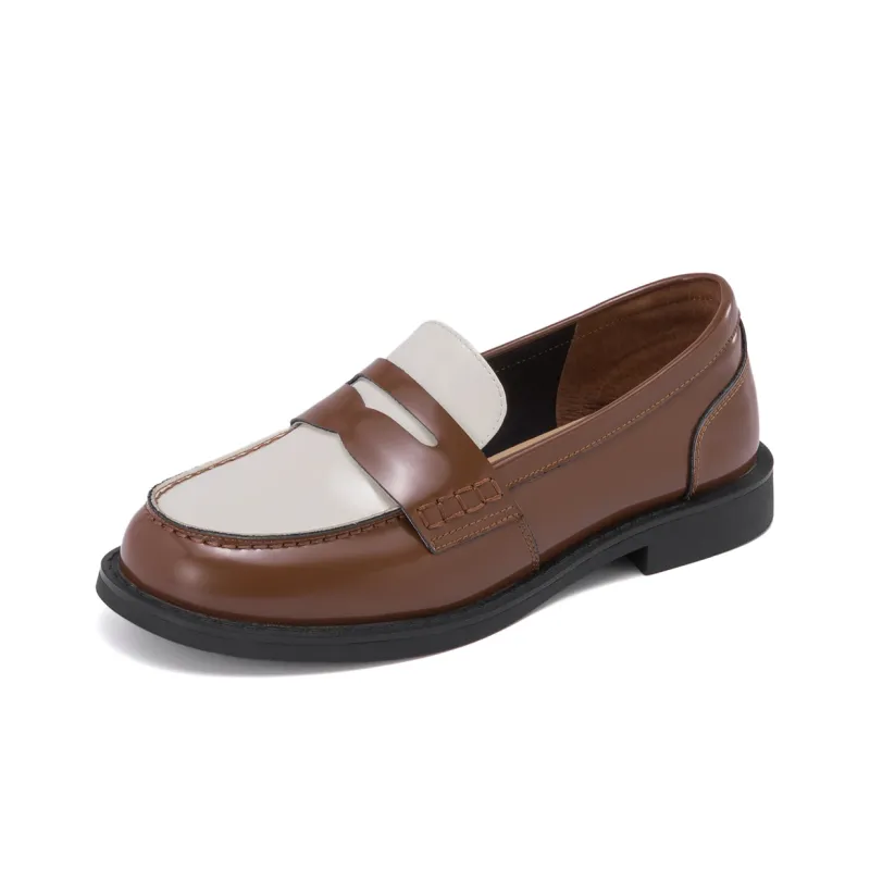 AOKANG Loafers 6cm Women's Black/Brown-6