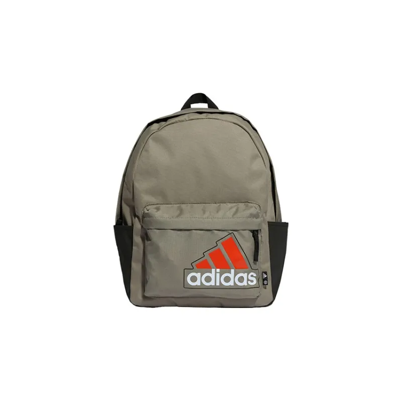 Adidas Recycled Polyester Backpack Regular Unisex Pebble Silver Gray/White/Old Red-0