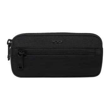 TUMI Elastic Nylon Cell Phone Pouch Storage Bag Unisex Black