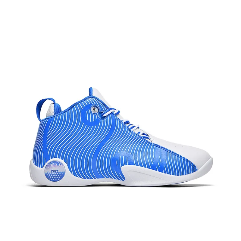 VOIT Tai Chi Wuji Cushioned Slip-Resistant Coverage High-Top Performance Basketball Shoes Men's Dodger Blue-1
