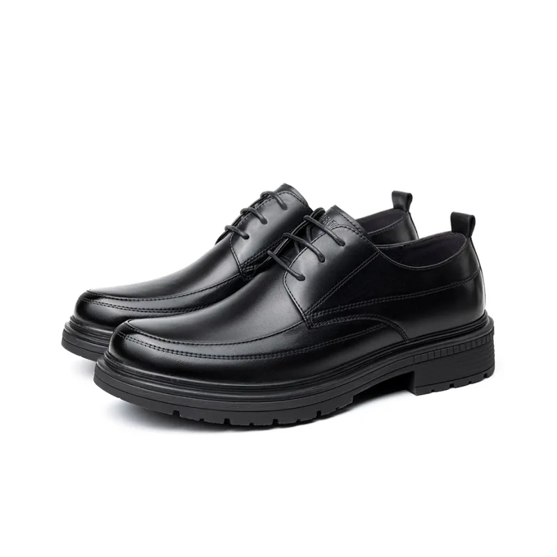 LAORENTOU Dress Shoes Men Low Top Black/Brown-2