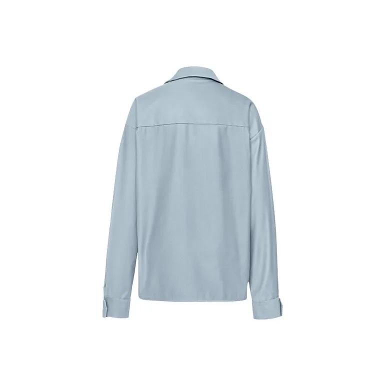 MEIYANG Shirts Women's Dusty Blue-1