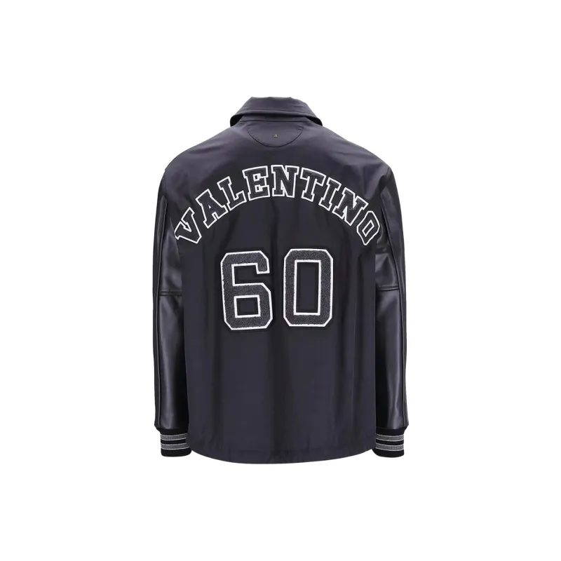 Valentino Buttoned Long Sleeved Varsity Jacket-1