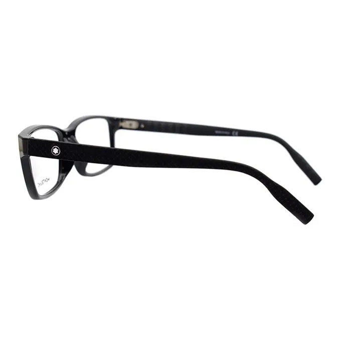MONTBLANC Plate Frame Rectangular Optical Glasses Men's Black-2