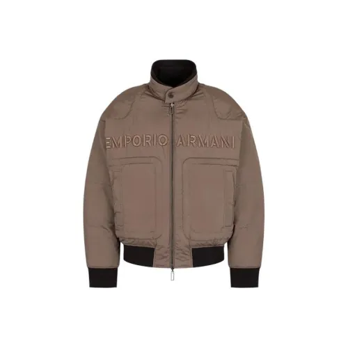 EMPORIO ARMANI FW23 Puffer Jacket Men's Brown