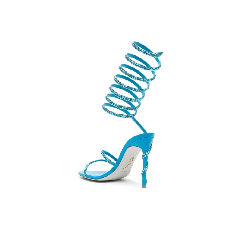 RENE CAOVILLA Strap Sandals Women's Teal-3
