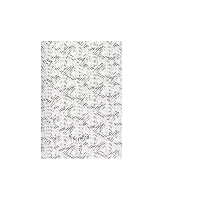 GOYARD SAINT-ROCH Canvas With Leather Dog's Teeth Wallet Unisex White-3