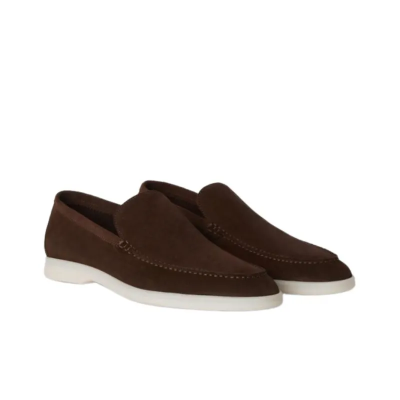 Loro Piana Summer Walk Loafers Men's Chocolate-3