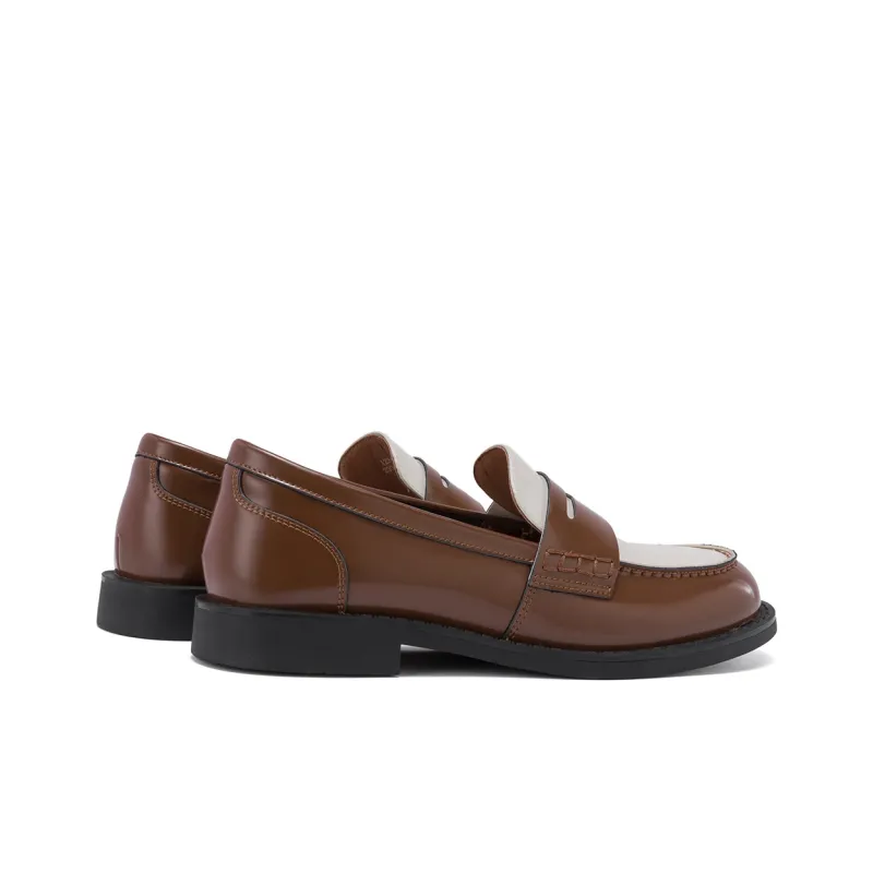 AOKANG Loafers 6cm Women's Black/Brown-7