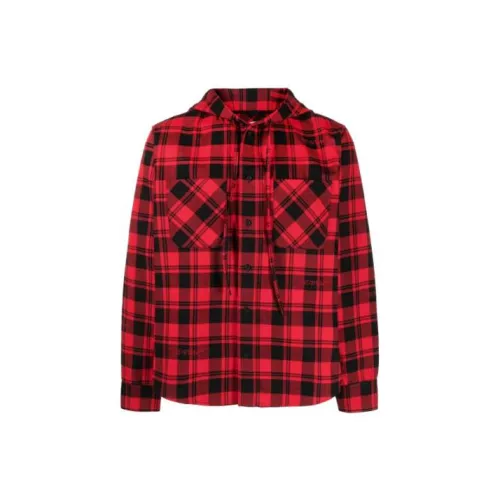 OFF-WHITE Check-Print Flannel Hoodie 