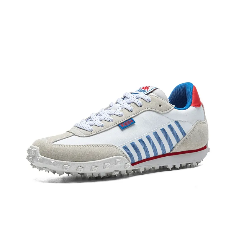 Kappa Anti Slip Wear Resistant Breathable Lightweight Low Top Running Shoes Unisex Gray Beige Blue-2