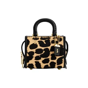 COACH Rogue Seamless Calfskin Tote Bag Shopping Bag Shoulder Bag Crossbody Bag Handbag Mini Women's Black & Yellow