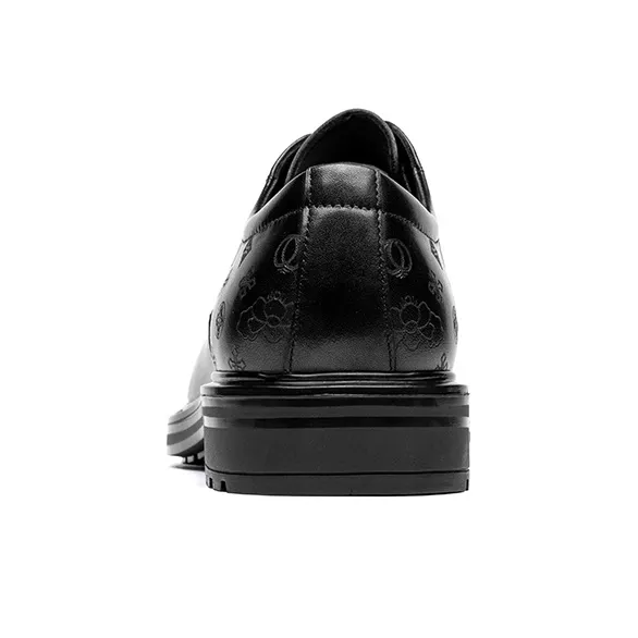 LAORENTOU Dress Shoes Men Low Top Black/Brown-4
