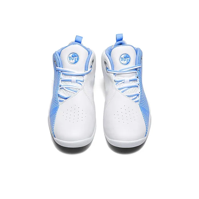 VOIT Tai Chi Wuji Cushioning Anti Slip And Wear Resistant Coverage High Top Performance Basketball Shoes Men's Sky Blue-3