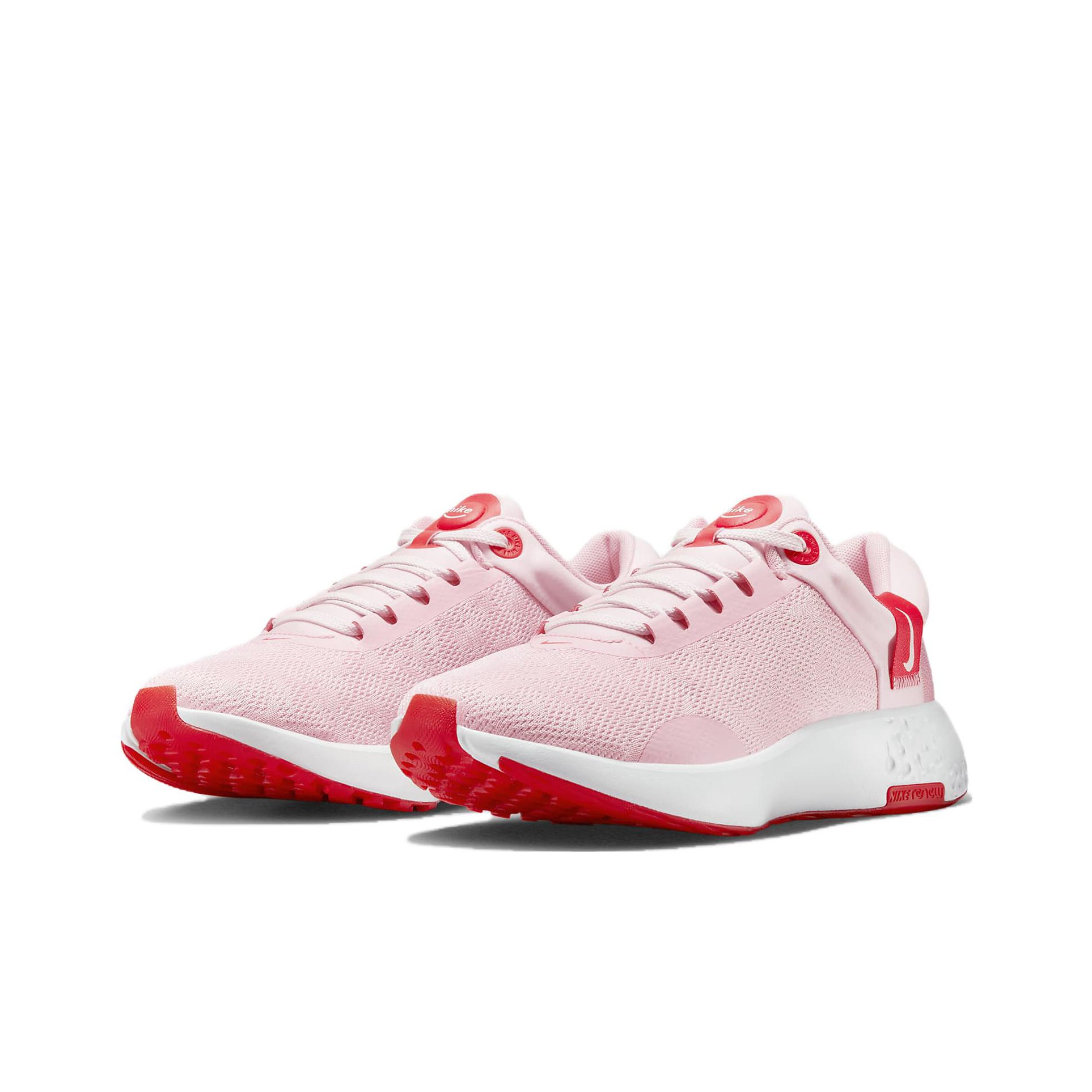 nike training renew fusion trainers in white and pink