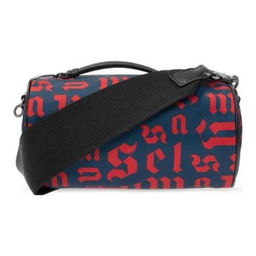 PALM ANGELS Monogram Print Shoulder Bag Blue/Red