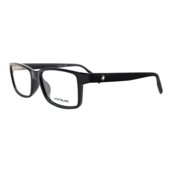 MONTBLANC Plate Frame Rectangular Optical Glasses Men's Black