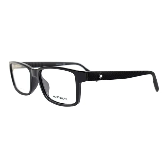 MONTBLANC Plate Frame Rectangular Optical Glasses Men's Black-0