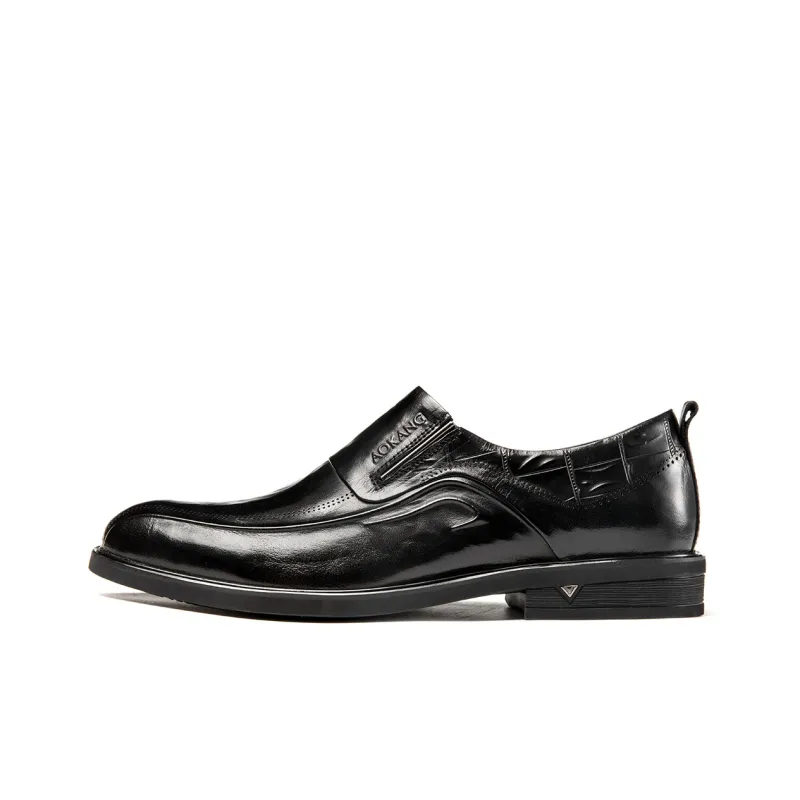 AOKANG Dress Shoes 2cm Men's Black/Brown-0