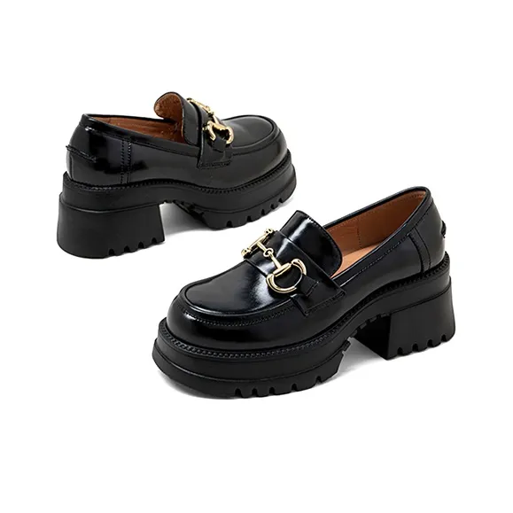 COMELY Loafers 6.5cm Women's Black-3