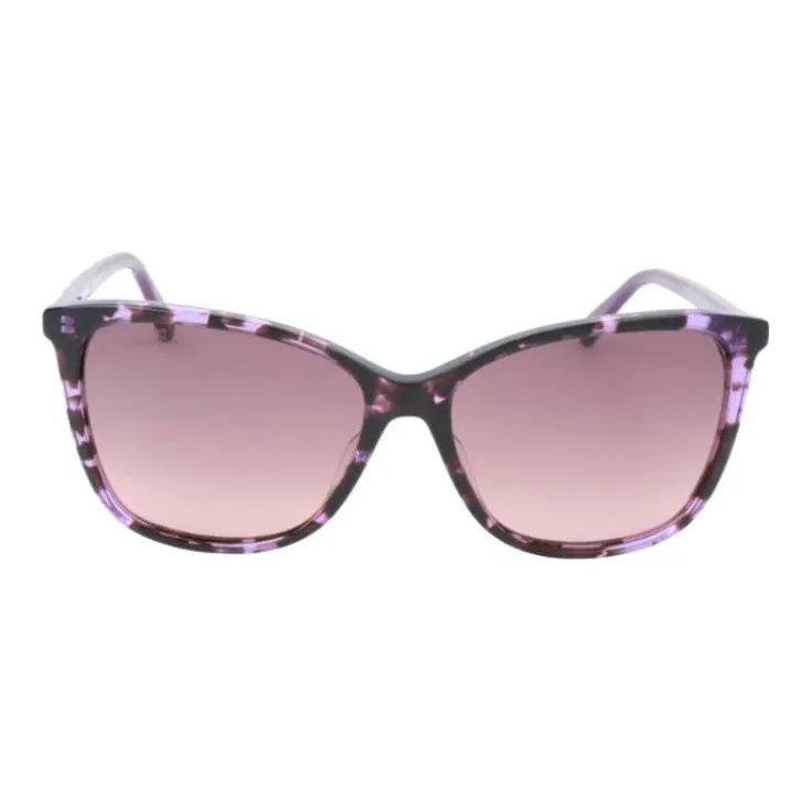 Swarovski Acetate Irregular Shape Sunglasses Women's Purple-1