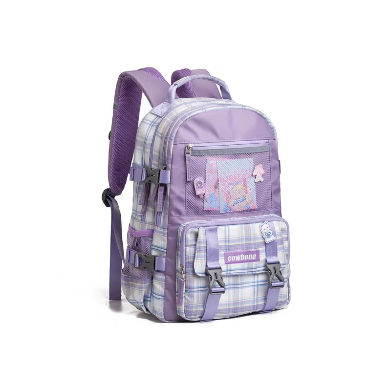 COWBONE Polyester Backpack Regular Unisex Girlish Heart Pink/Starry Purple/Starry Grey-1