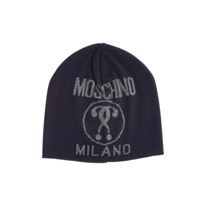 MOSCHINO Wool Beanies Men's Blue-0