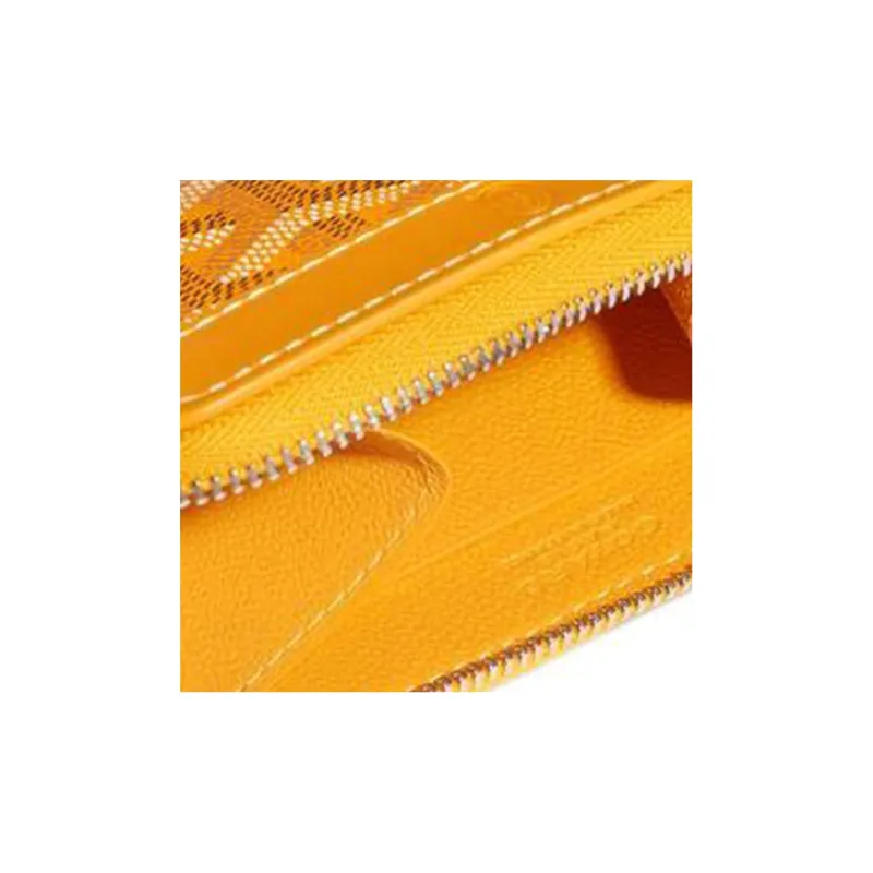 GOYARD MATIGNON Canvas With Leather Wallets Coin Purses Mini Women's Yellow-2