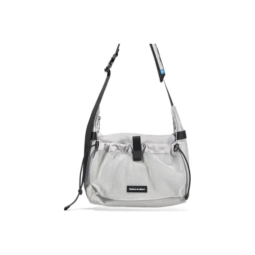 LIVEBOX EN DIRECT Nylon Messenger Bag Shoulder Bag Crossbody Bag Large Size Men's Gray Black
