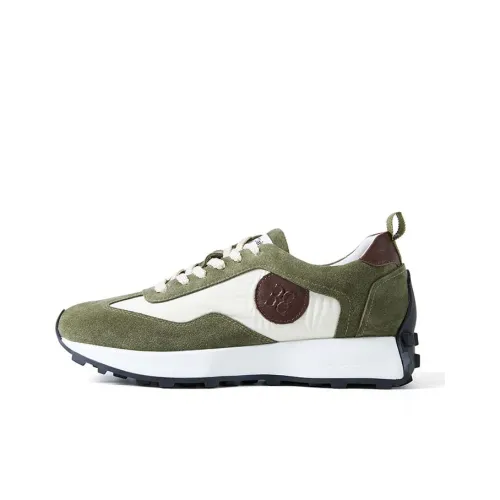 Marie Claire Casual Shoes Women's Low-Top Moss Green+Cream White