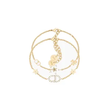 DIOR Gold Plated Bracelets Set Women's Gold