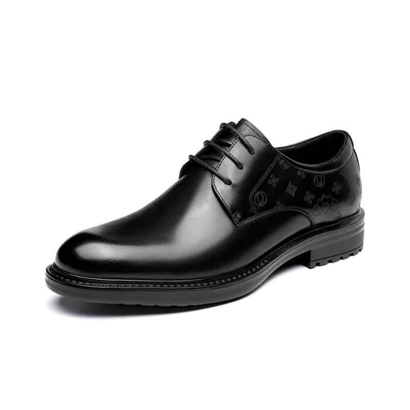 LAORENTOU Dress Shoes Men Low Top Black/Brown-2
