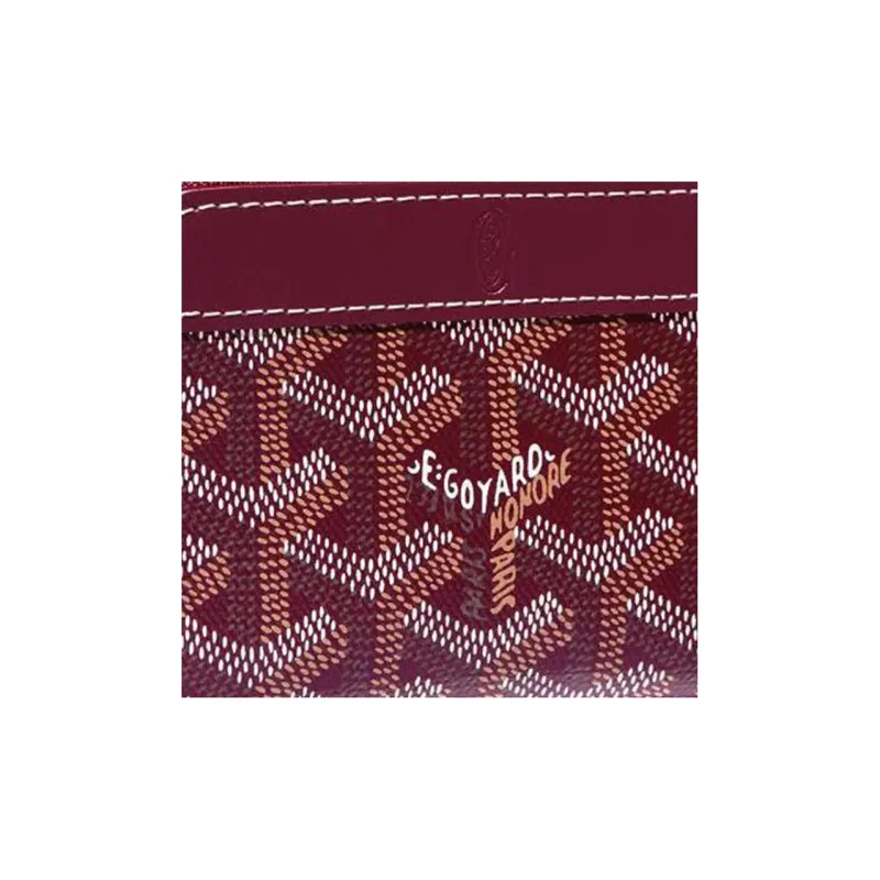 GOYARD MATIGNON Canvas With Leather Wallets Coin Purses Mini Women's Burgundy-3