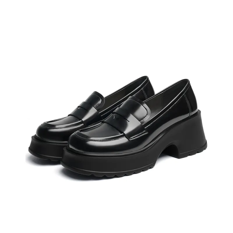 RED DRAGONFLY Loafers 7cm Women's Black-2