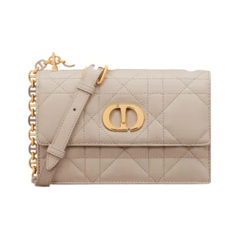 DIOR Sheepskin Crossbody Bag Shoulder Bag Women's Rouge Beige