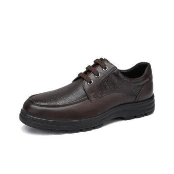 CAMEL Dress Shoes Men Low Top Black/Brown