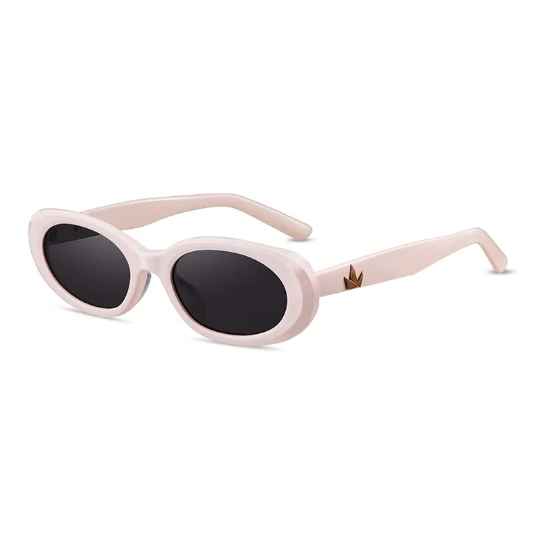 HORIEN Plate Frame Oval Sunglasses Unisex-0