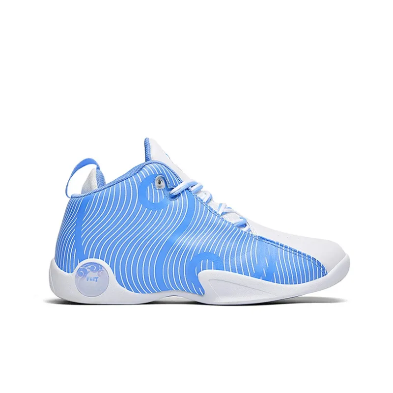 VOIT Tai Chi Wuji Cushioning Anti Slip And Wear Resistant Coverage High Top Performance Basketball Shoes Men's Sky Blue-1
