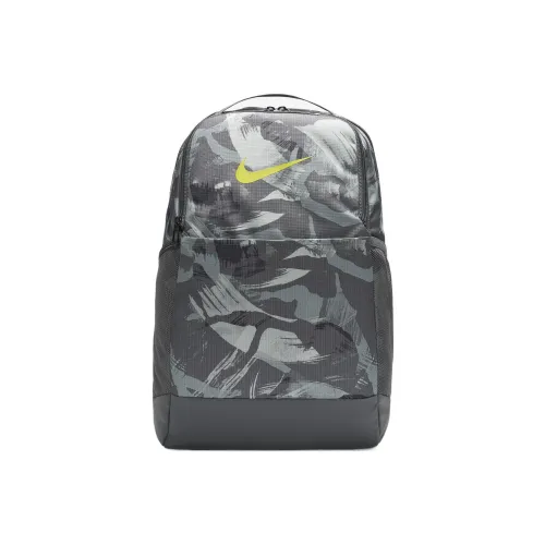 Nike Polyester Backpack Medium Size Unisex Iron Gray/Iron Gray/Bright Cactus