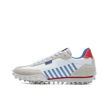 Kappa Anti Slip Wear Resistant Breathable Lightweight Low Top Running Shoes Unisex Gray Beige Blue