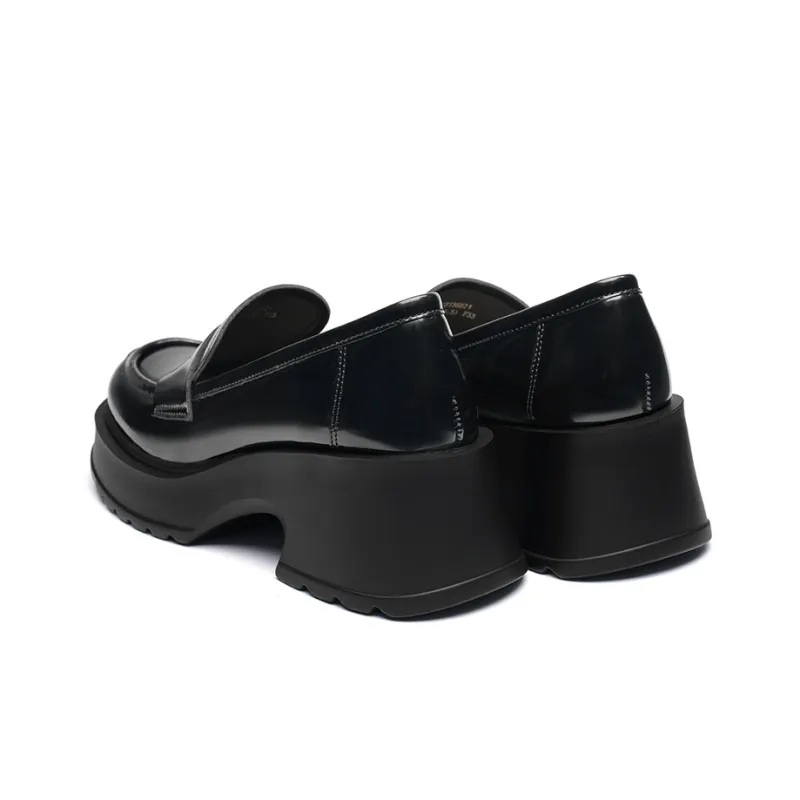 RED DRAGONFLY Loafers 7cm Women's Black-3