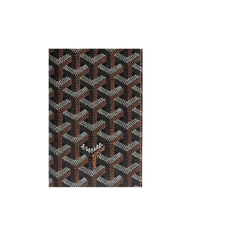 GOYARD SAINT ROCH Canvas With Leather Dog's Teeth Wallet Unisex Brown-3