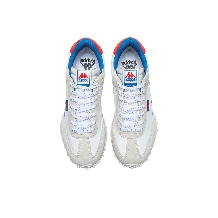 Kappa Anti Slip Wear Resistant Breathable Lightweight Low Top Running Shoes Unisex Gray Beige Blue-3