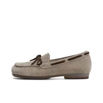 Q.VONTON Loafers Women's Low Top Gray/Khaki