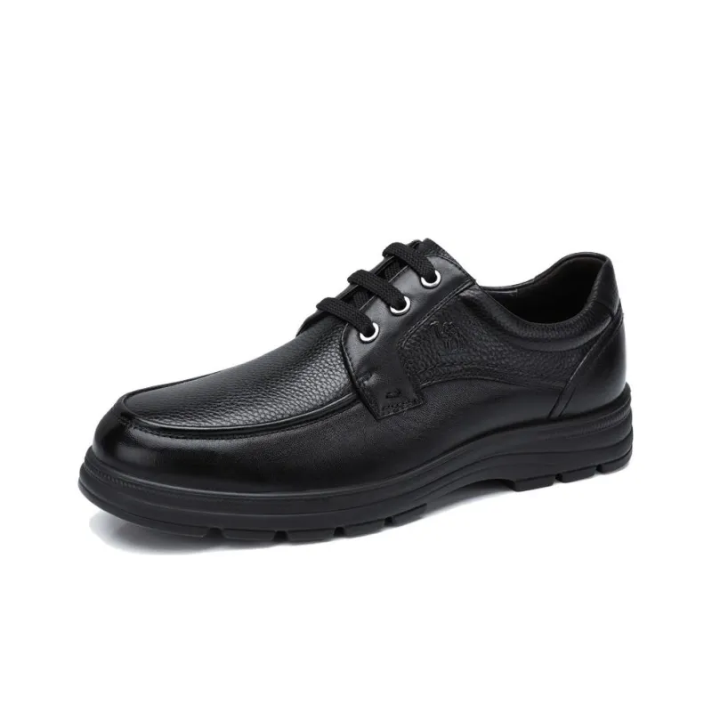 CAMEL Dress Shoes Men Low Top Black/Brown-0